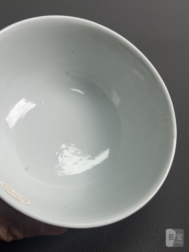 清光绪  青花缠枝花卉纹碗 - 图10